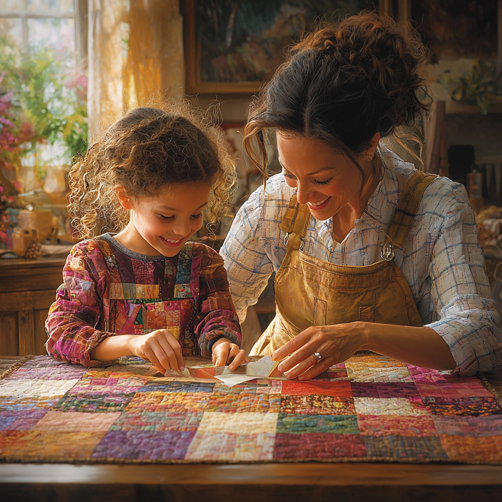 Eternal Embrace: Crafting A Family Quilt Paint By Color