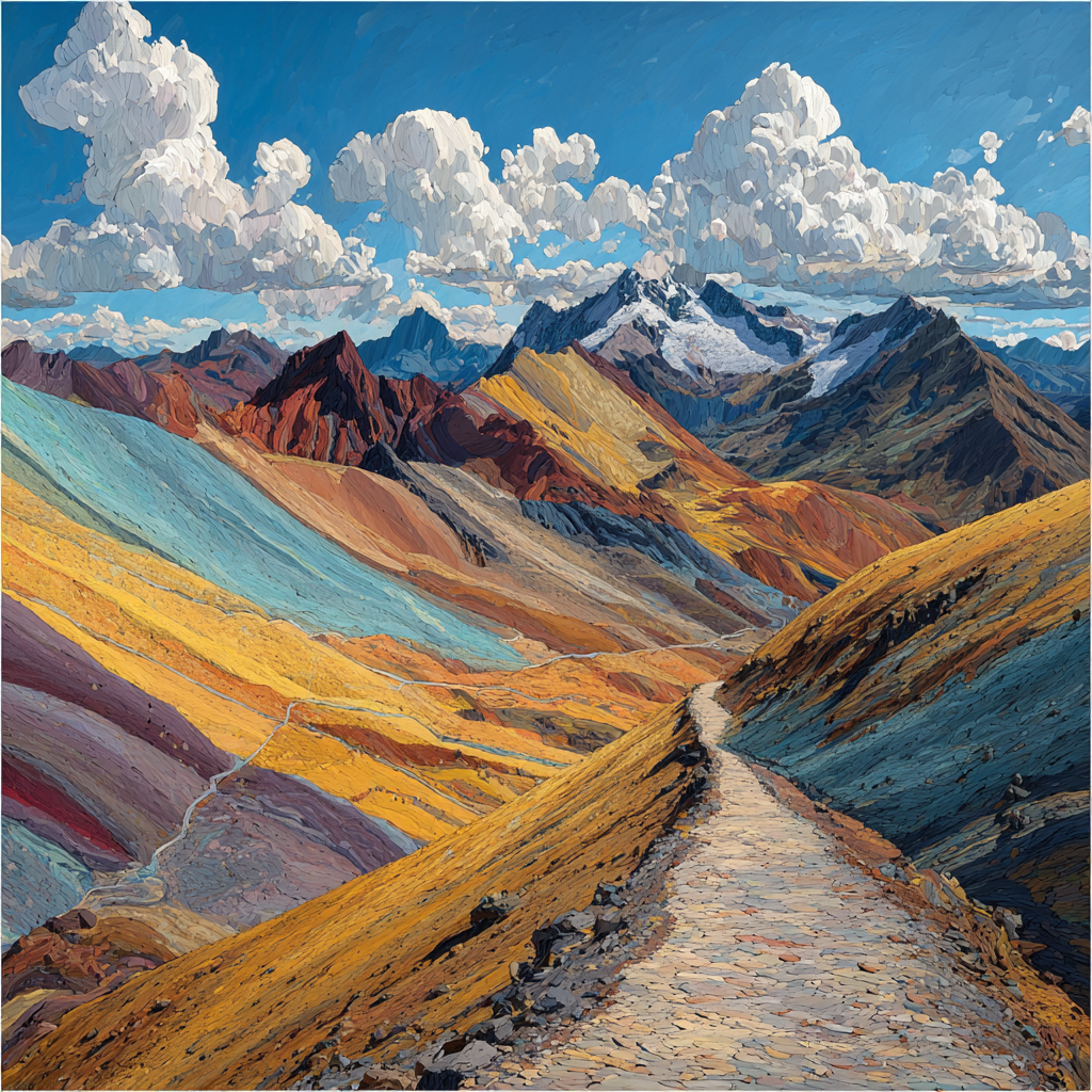 Rainbow Mountain Vinicunca Andes Peru painting diamond kit [AI-c00f8d8c-081a187da132]