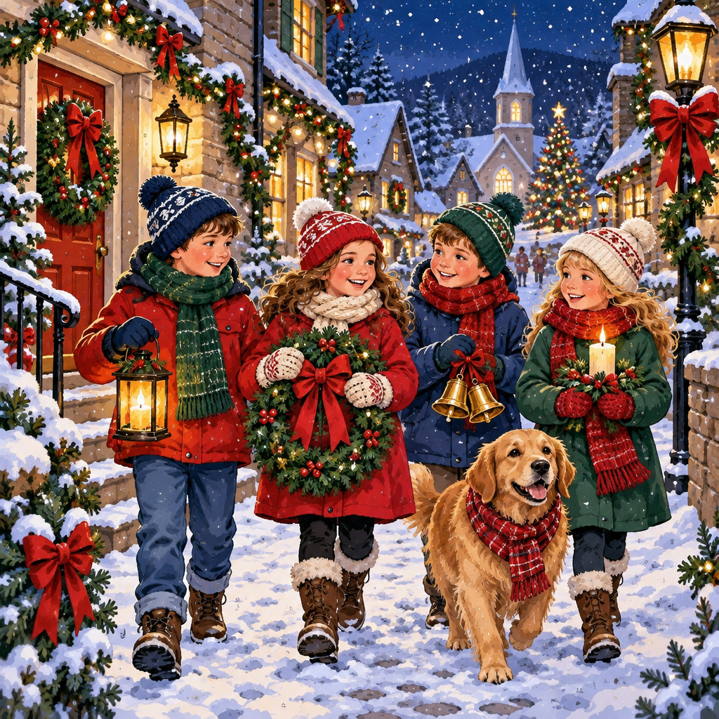 Golden Bells Snowwalk paint by diamond [AI-ff04b0a2-d6cceb702b1f]