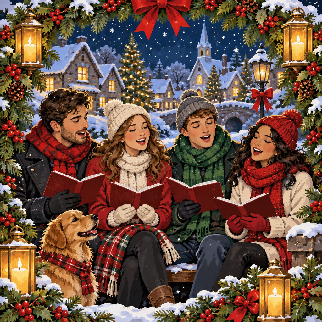 Wreathlight Carol Bench paint by diamond [AI-45fdf472-d333d437ade8]