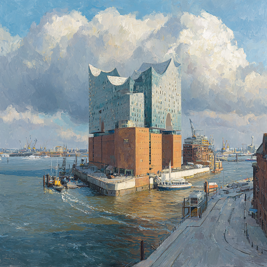 Elbphilharmonie Harbour Glass Hamburg Germany diamond painting [AI-cd442657-e38d2edae99e]