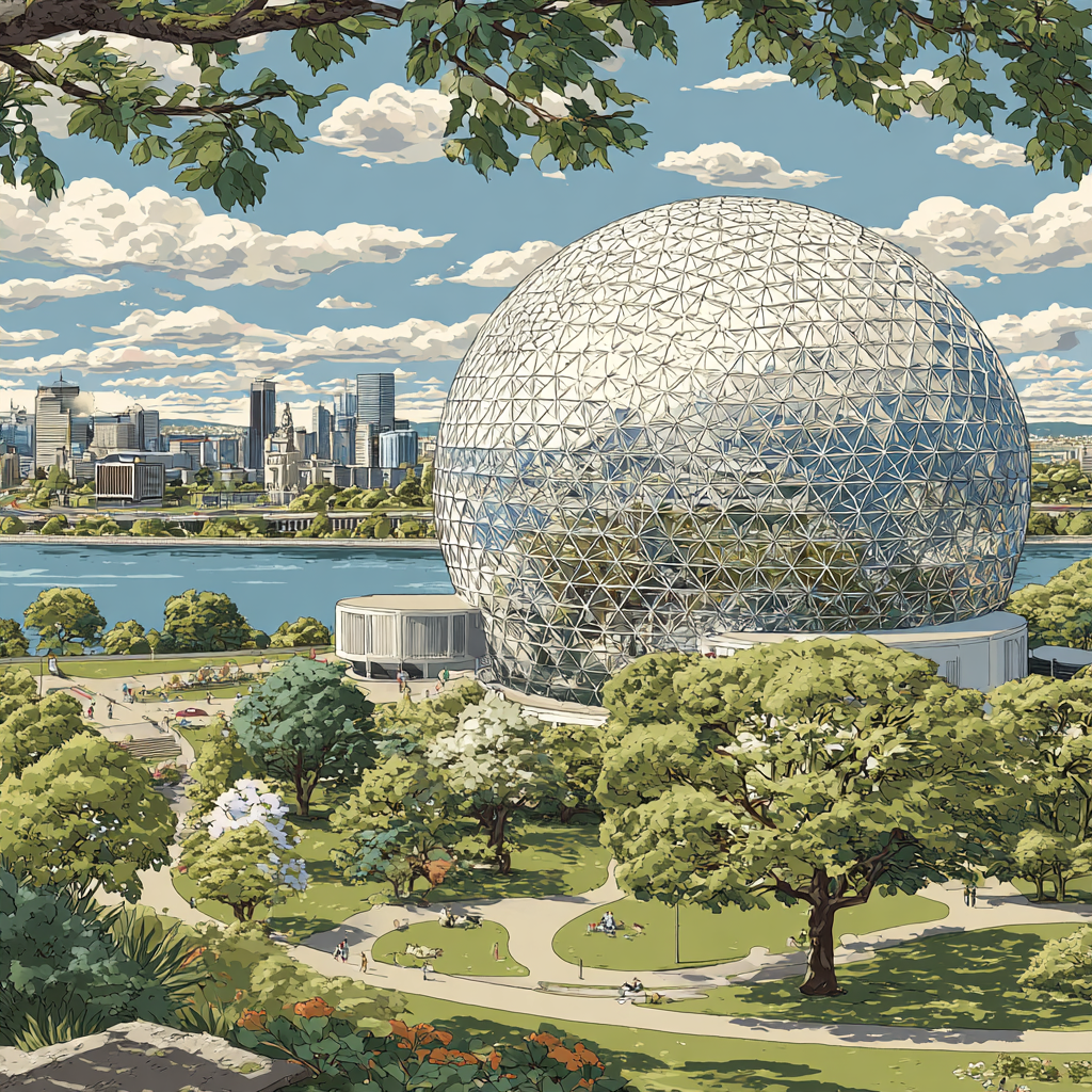 Biosphere Museum Geodesic Dome Montreal Canada painting diamond kit [AI-be9f7255-f6a776fb0fc4]