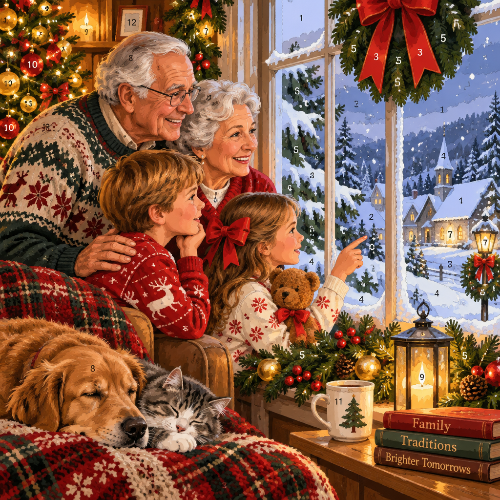 Evergreen Window Wish paint by diamonds [AI-df8b07ee-69925d45b907]
