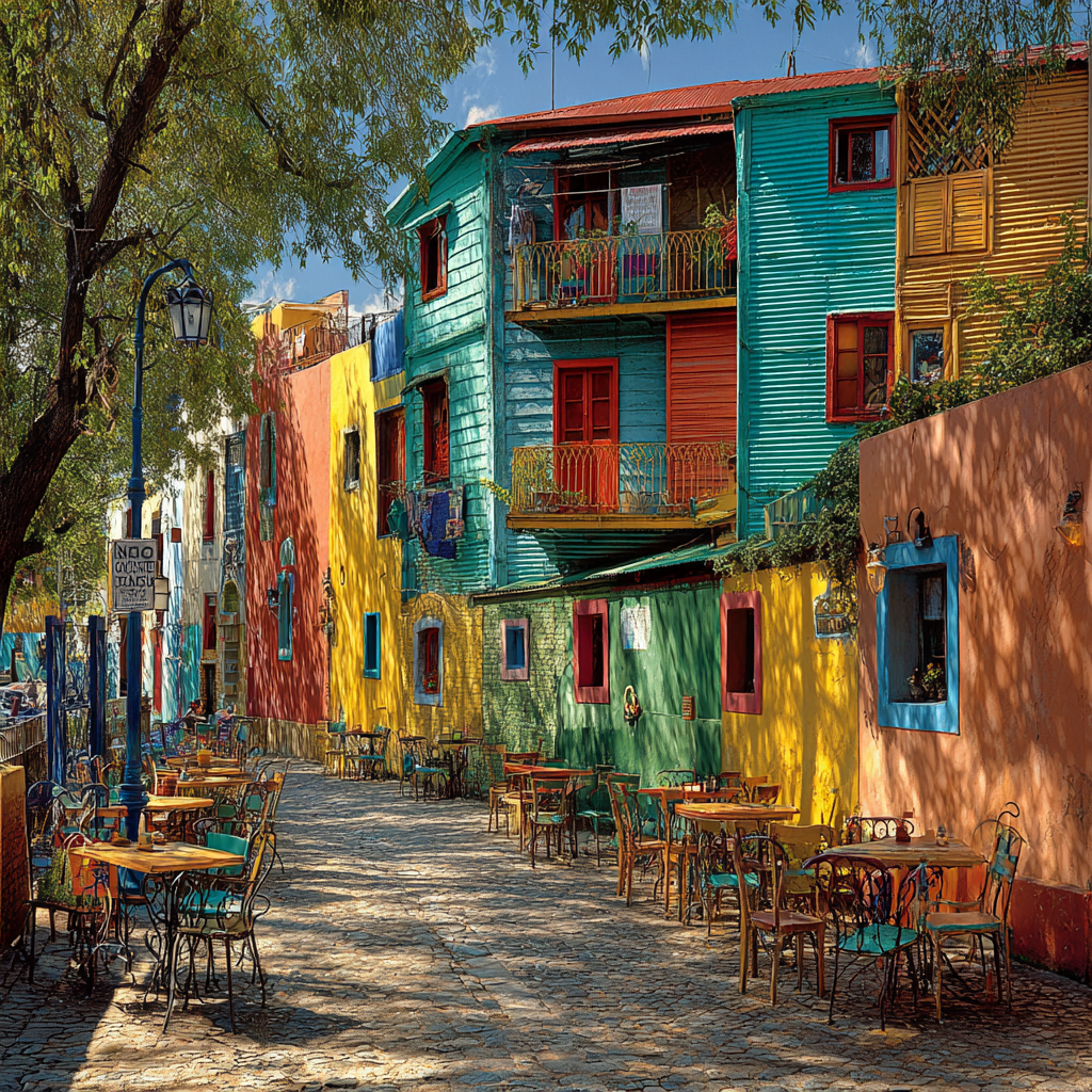 La Boca Caminito Color Lane Buenos Aires Argentina paint by color [AI-daea6596-6f085d4fb6d3]