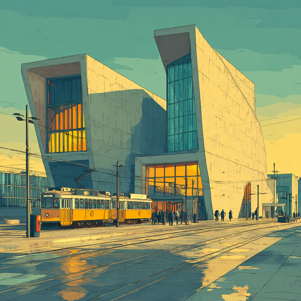Casa Da Musica Geometric Concert Hall Porto Portugal diamonded painting kits [AI-489281c5-f01a20fbf5fc]