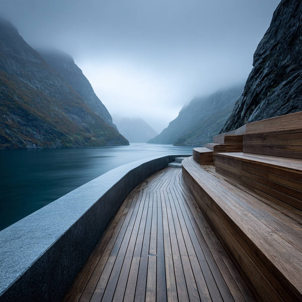 Aurlandsfjord Stegastein Viewpoint Norway Paint by diamonds art [AI-9aae0d30-1ccb39934c90]