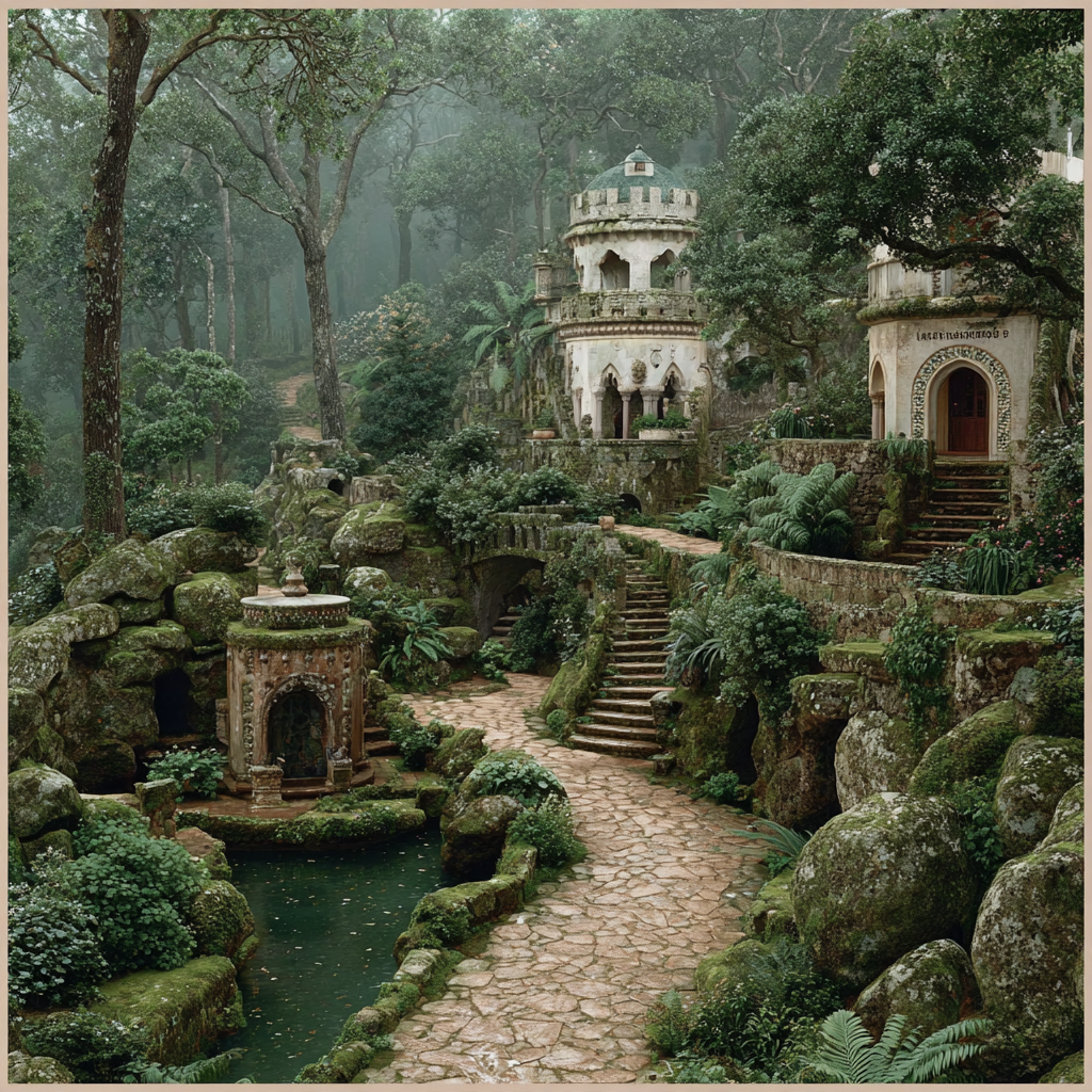 Quinta Da Regaleira Gardens Sintra Portugal diamond painting [AI-ff4b5c7c-f6679cf24e70]