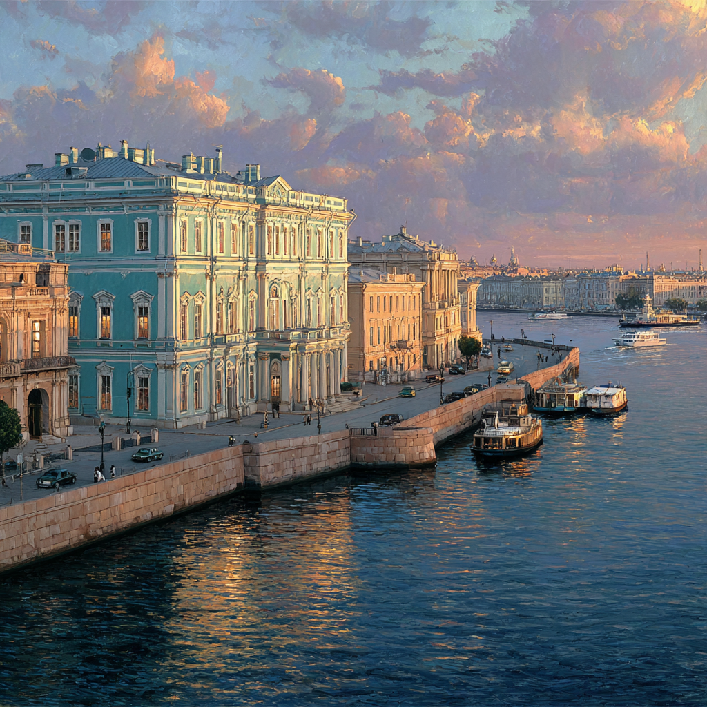 Kunstkamera Riverside Museum Saint Petersburg Russia paint by diamonds [AI-b6fcfe9c-562a5bc2af89]