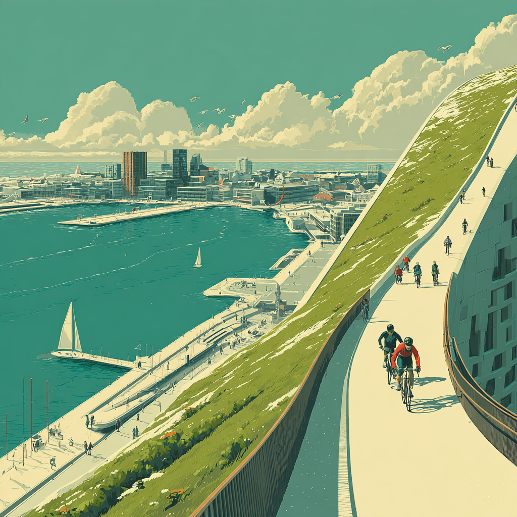 CopenHill Urban Mountain Copenhagen Denmark Paint by diamonds kits [AI-1d8b7219-bc7067b670b5]
