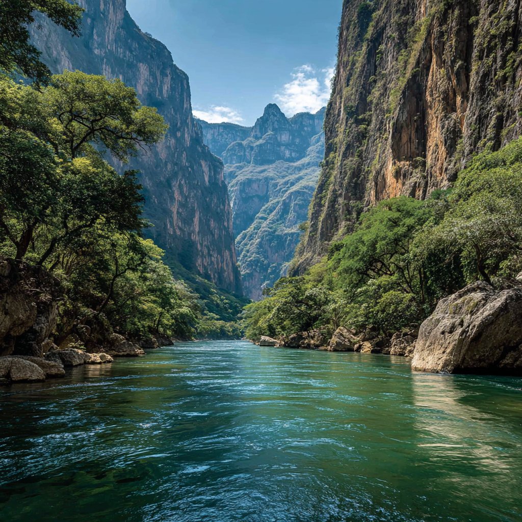 Sumidero Canyon River Passage Chiapas Mexico diamonded painting kits [AI-7493a6c7-450f89b15d8b]