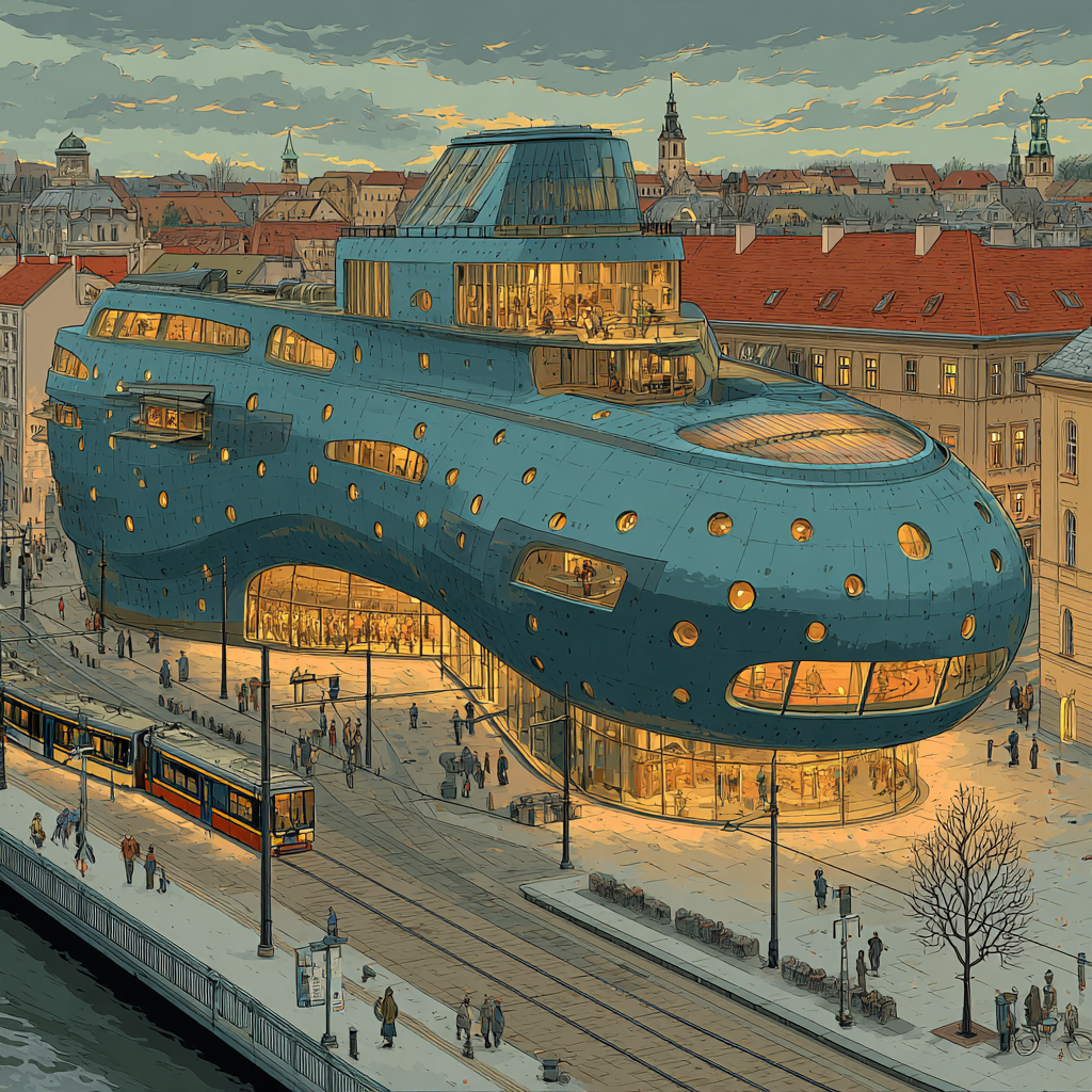 Kunsthaus Graz Alien Gallery Austria Paint by diamonds art [AI-f56d3622-a8f20249666f]