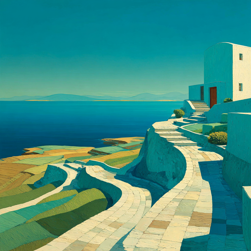 Teshima Art Island Coastal Walk Japan Paint by diamonds art [AI-d94b37c0-5e8e81ae3505]