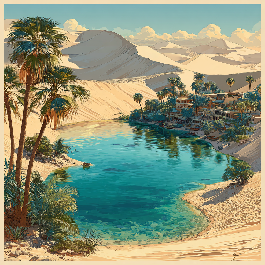 Huacachina Desert Oasis Peru paint by diamonds [AI-29ba05c0-5d8db41e63c7]