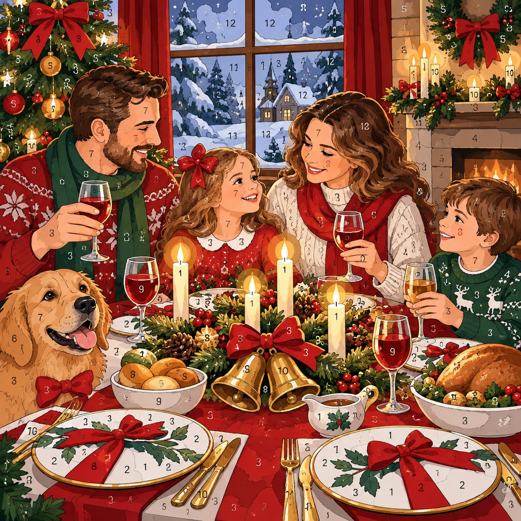 Frosted Bell Family Table painting diamond kit [AI-8bcecccb-4c38d926005c]