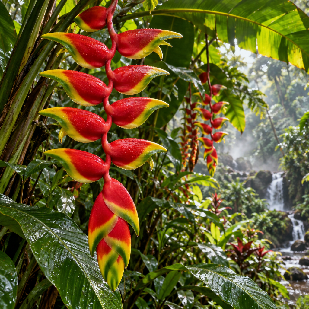 Lobster Claw Heliconia In Costa Rican Rainforest Shade DIY paint by diamonds [AI-13905d09-bad3a4b00007]