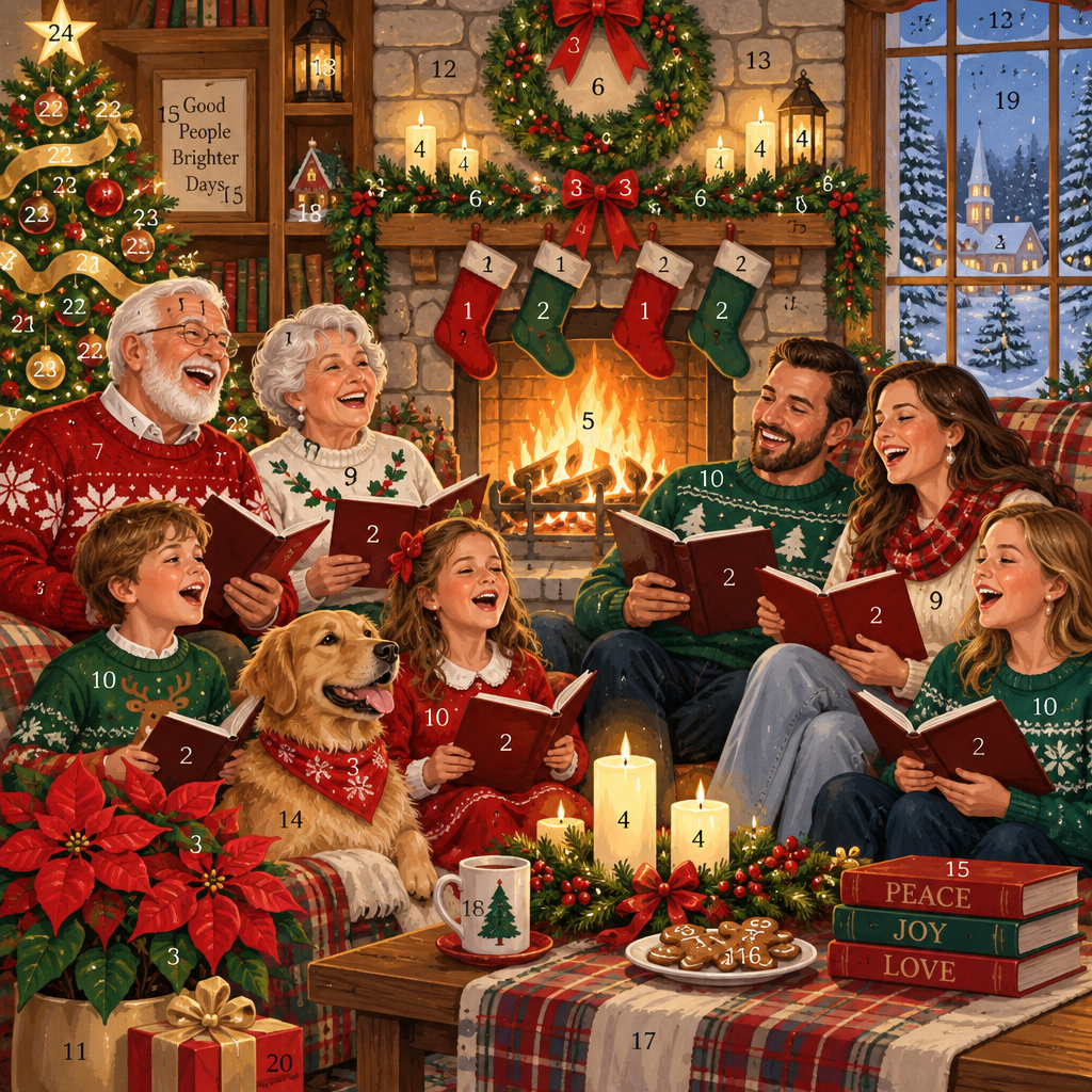 Poinsettia Hearth Harmony paint by color [AI-de755ff1-8af9cbe8919b]