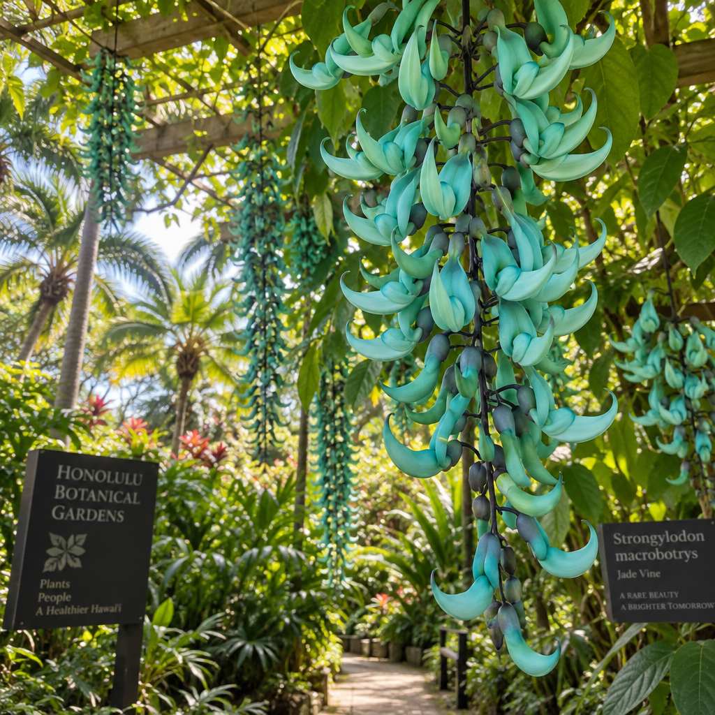 Jade Vine At Honolulu Botanical Gardens Painting by diamonds kit [AI-9a6918da-2a81b570ba19]