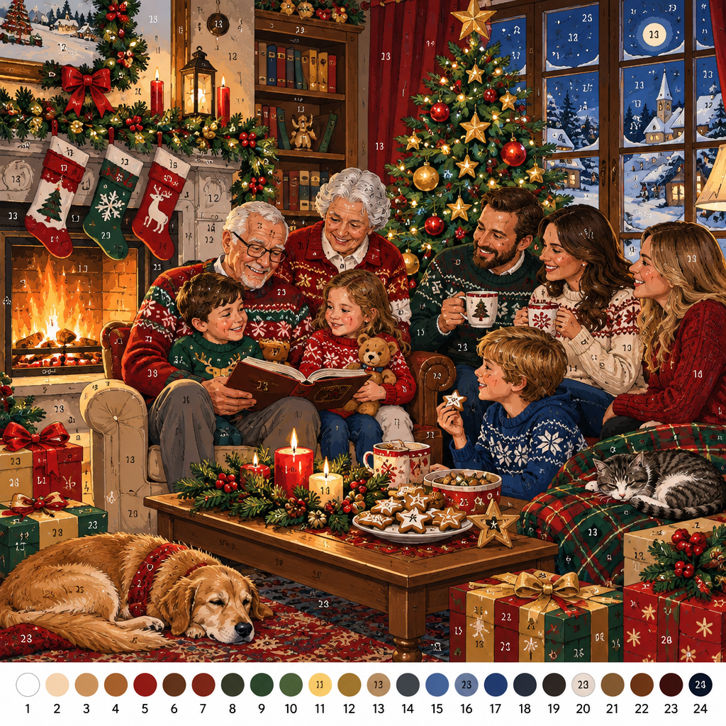 Cinnamon Star Fireside Paint by diamonds art [AI-257a32a4-87d8cc279cce]