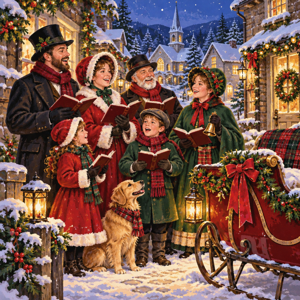 Twilight Sleigh Choir diamond painting [AI-bad0cc31-b25fb8a54846]