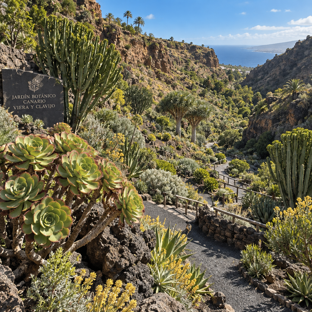 Jardin Botanico Canario Viera Y Clavijo Succulent Ravine Paint by diamonds art [AI-b2fc91b4-8c24ffbfafc7]