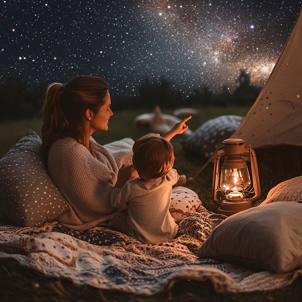 Dreamy Connections: A Family Stargazing Night Paint By Color