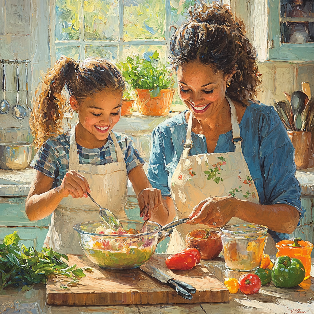 Cooking Together: A Family Recipe Adventure Paint By Diamond