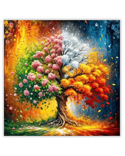 Four Seasons Tree Themed Diamond Painting Full Drill Kit
