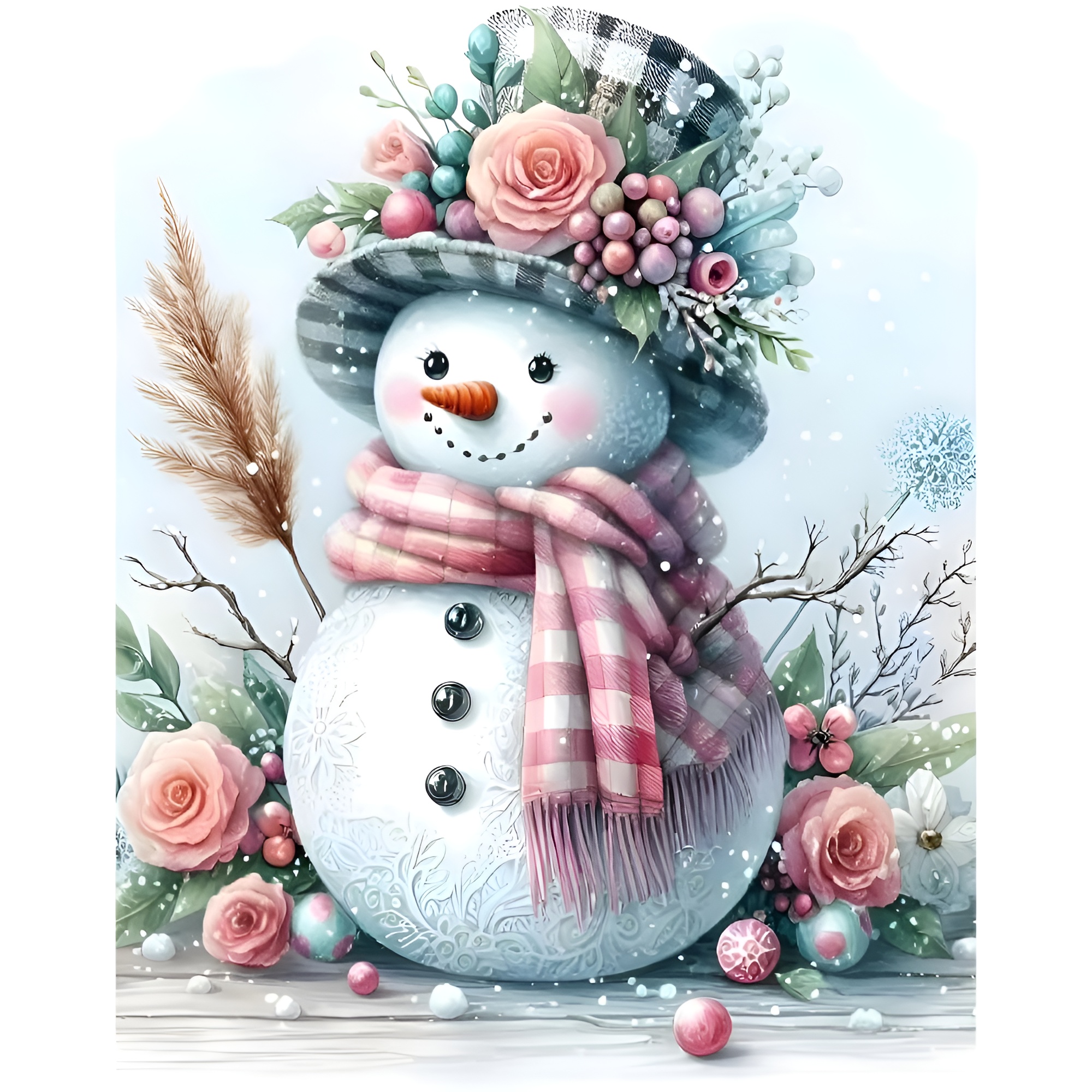 Snowman Christmas Diamond Art Painting