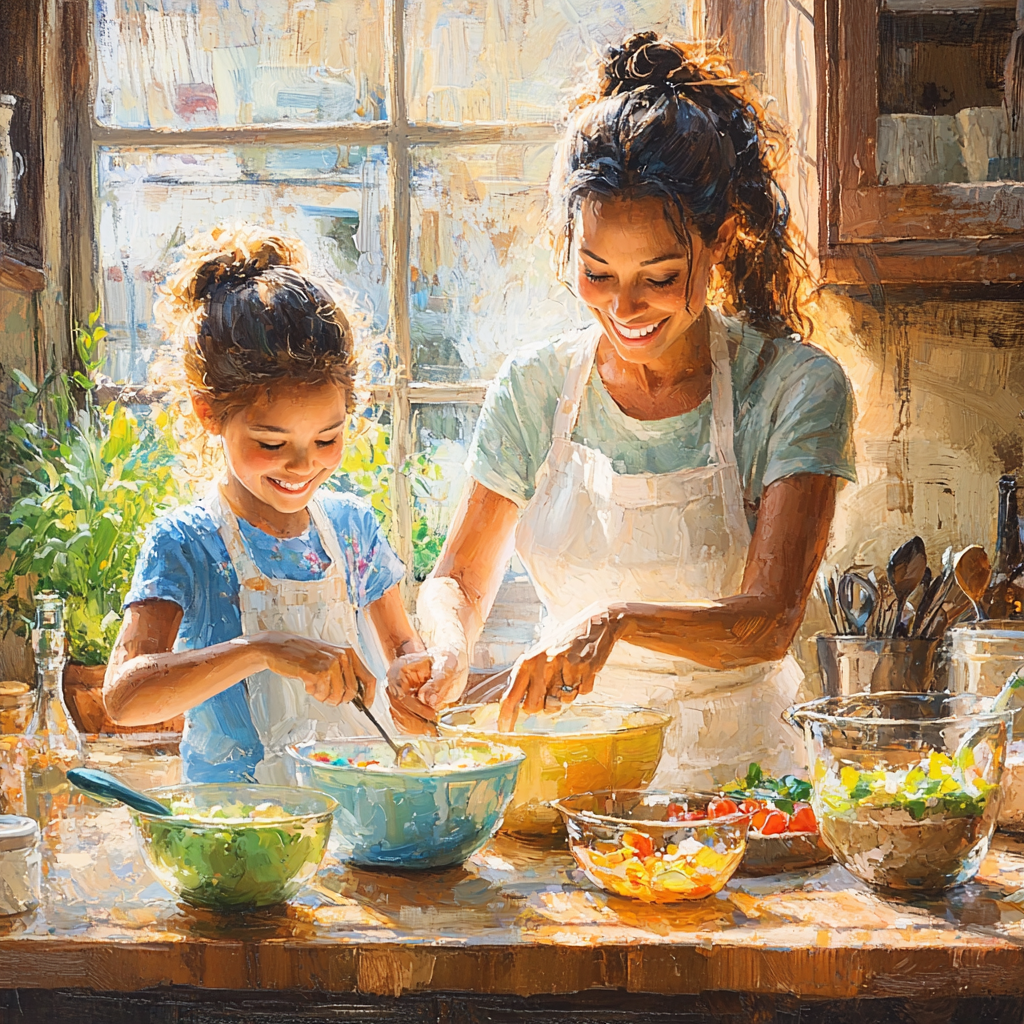 Laughter In The Kitchen: A Family Recipe Day Paint By Diamond