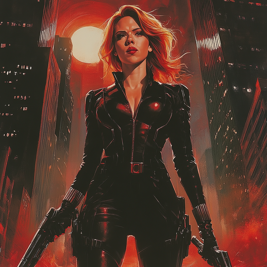 Scarlett Johansson The Enigmatic Black Widow Legacy diamonded painting kits