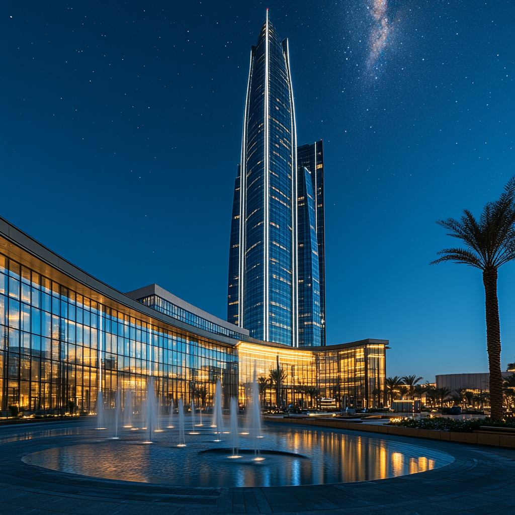 Burj Khalifa Skyline Tower paint by color