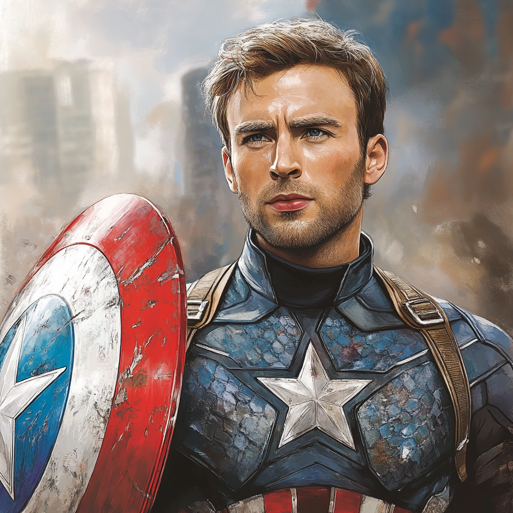 Chris Evans The Captain Americas Valor And Virtue DIY paint by diamonds