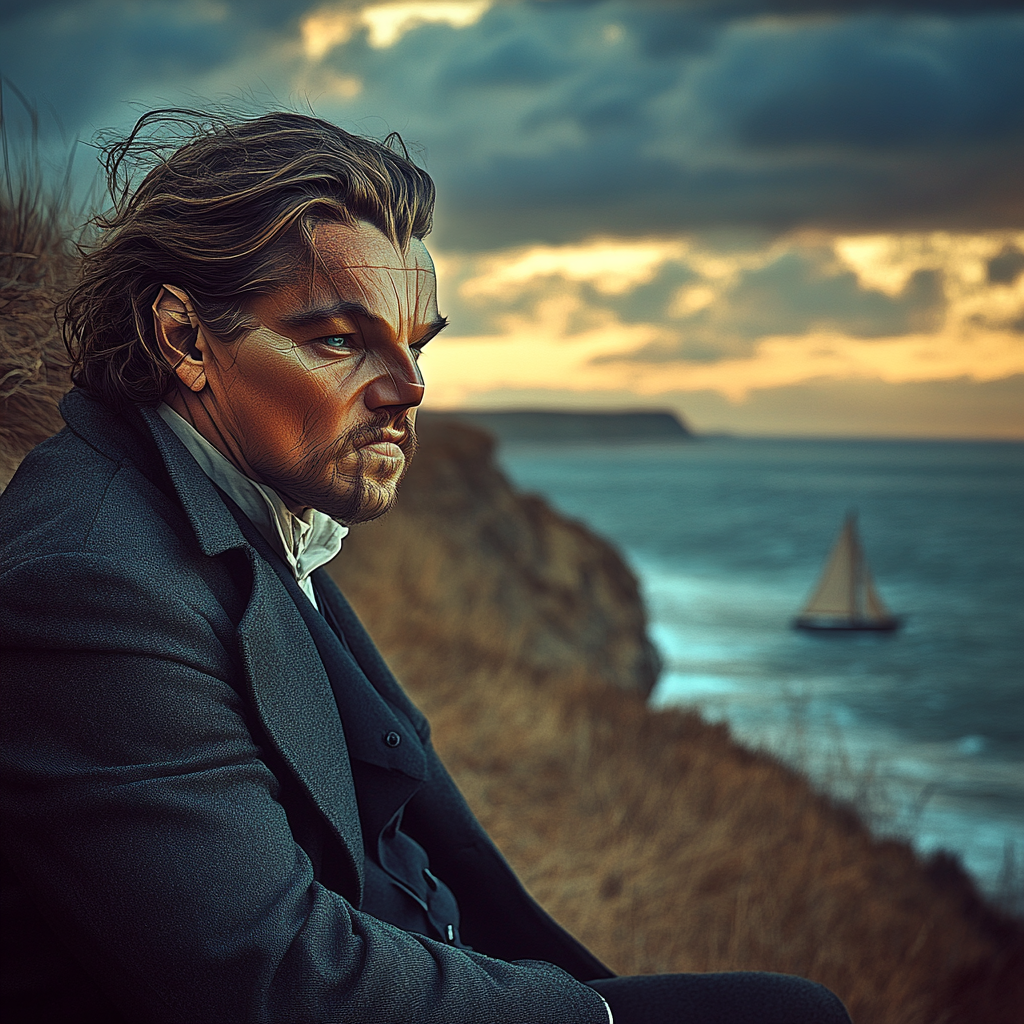 Leonardo DiCaprio: Waves Of A Relentless Dreamer paint by color