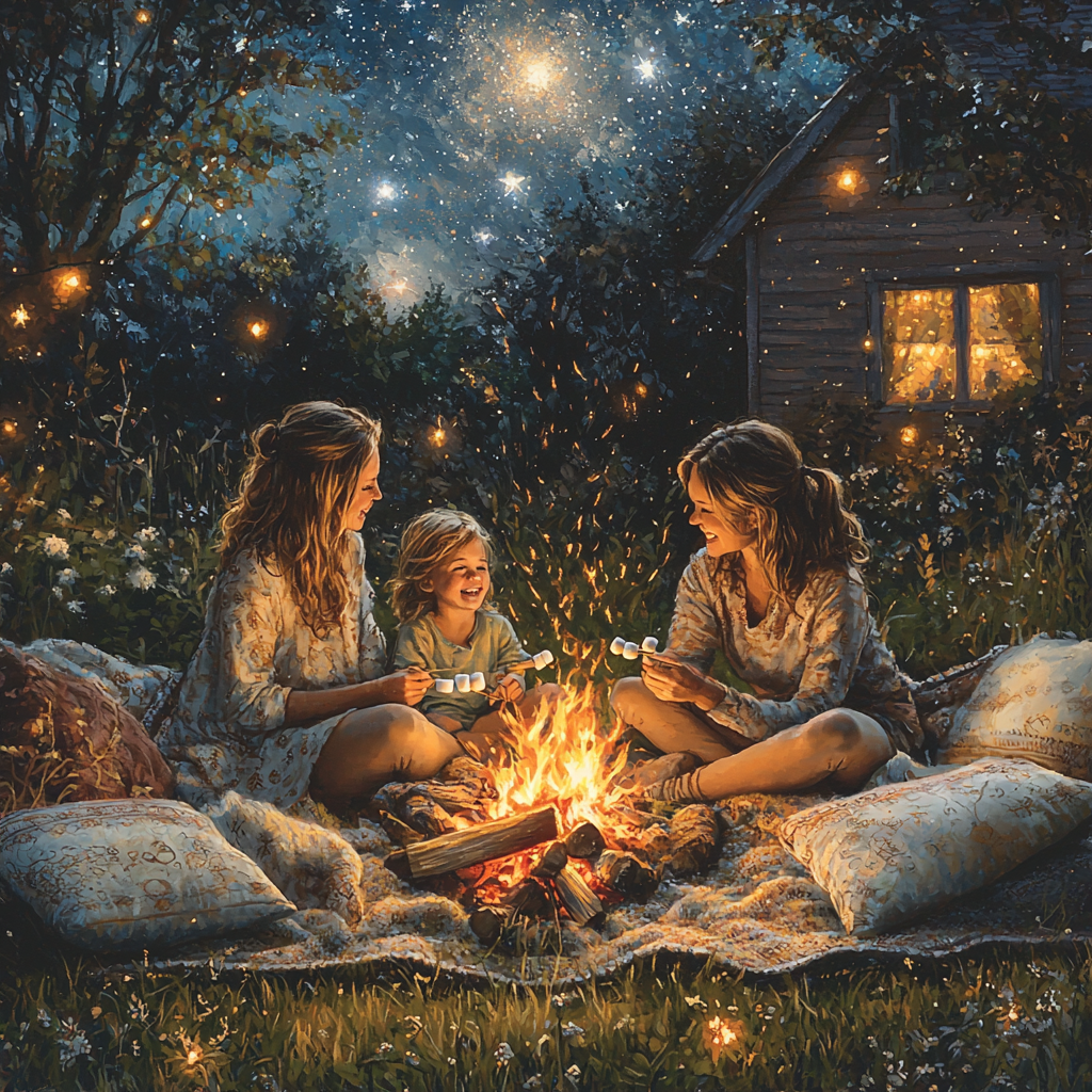 Twilight Tales: A Family Bonfire Night Paint By Diamonds Kits