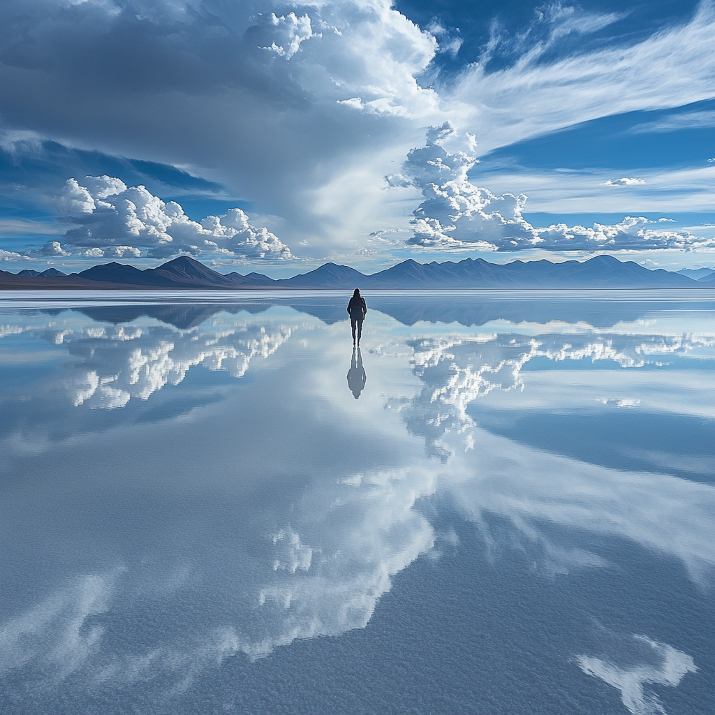 Salar De Uyuni Mirror Plain paint by color