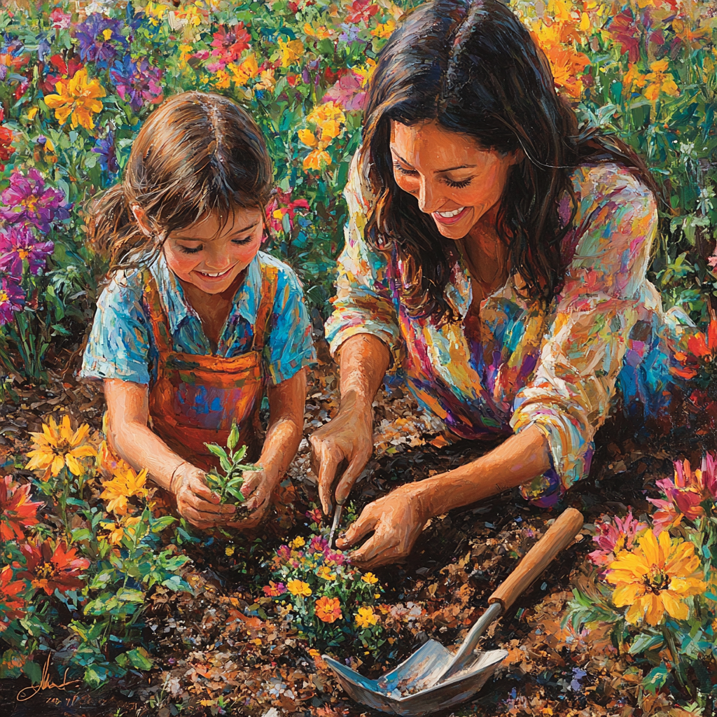 Garden Of Dreams: A Planting Day Together Paint By Color