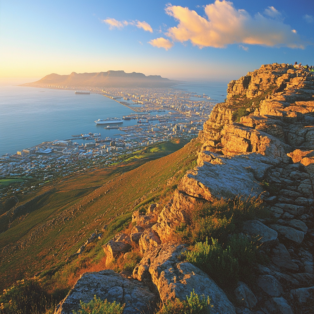 Table Mountain Over Cape Town diamond painting