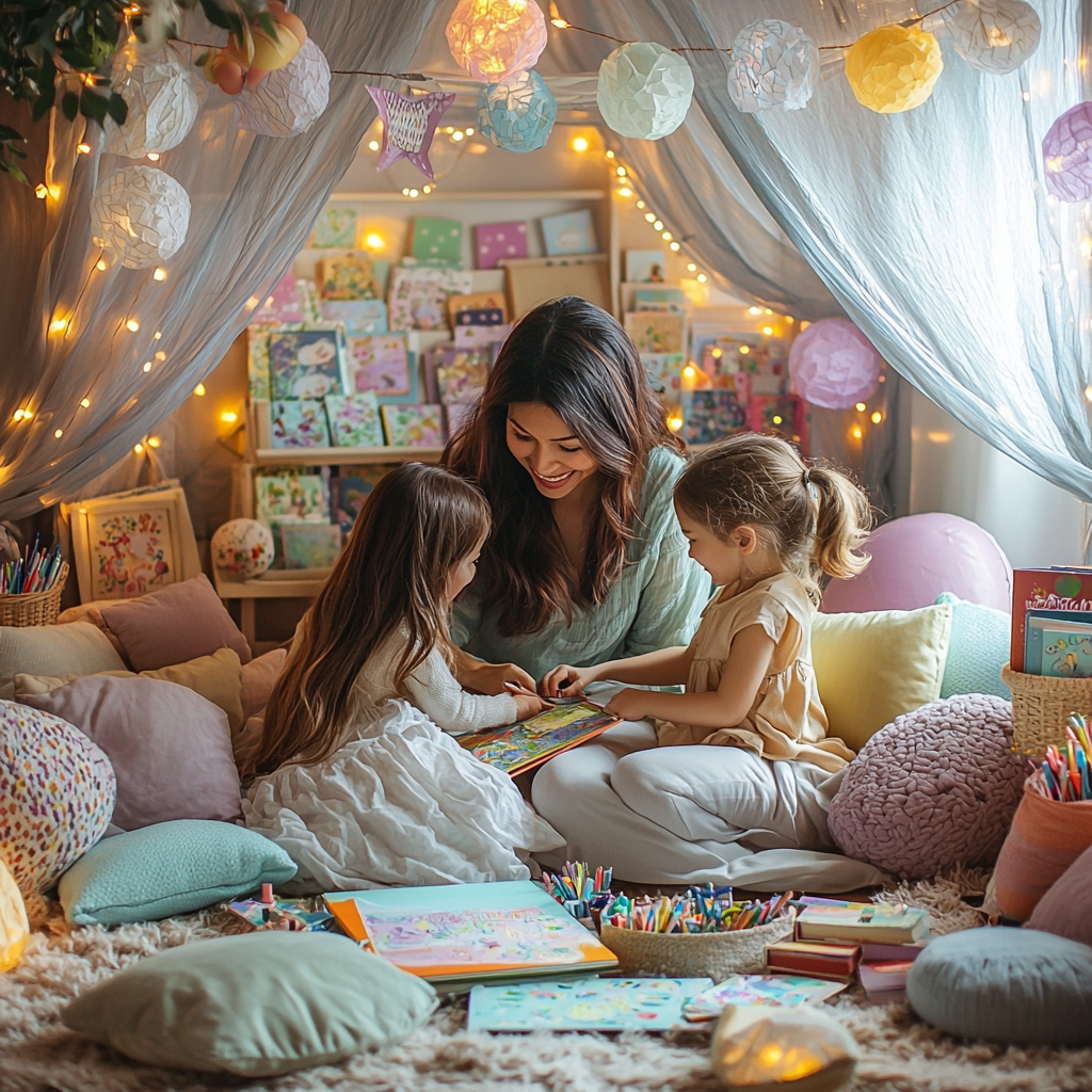 Heartfelt Whispers: A Day Of Storytelling Painting By Diamonds Kit