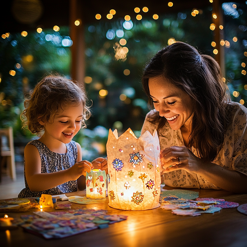 Starry Memories: Creating A Night Sky Lantern Together Paint By Diamonds Kits
