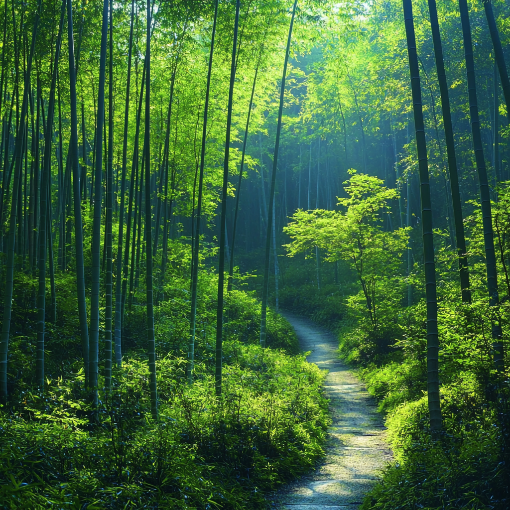 Sagano Bamboo Forest - Kyoto DIY Paint By Diamonds
