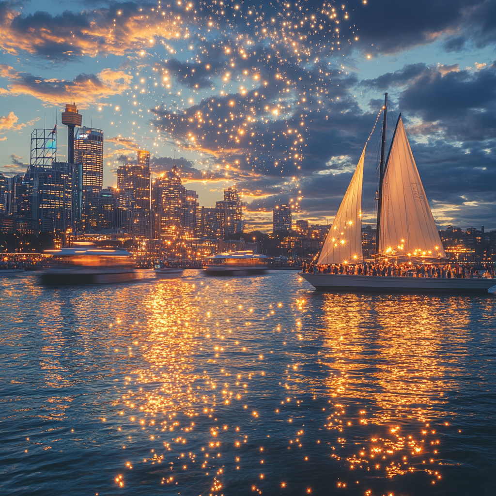 Sydney Opera House At Dusk paint by diamonds