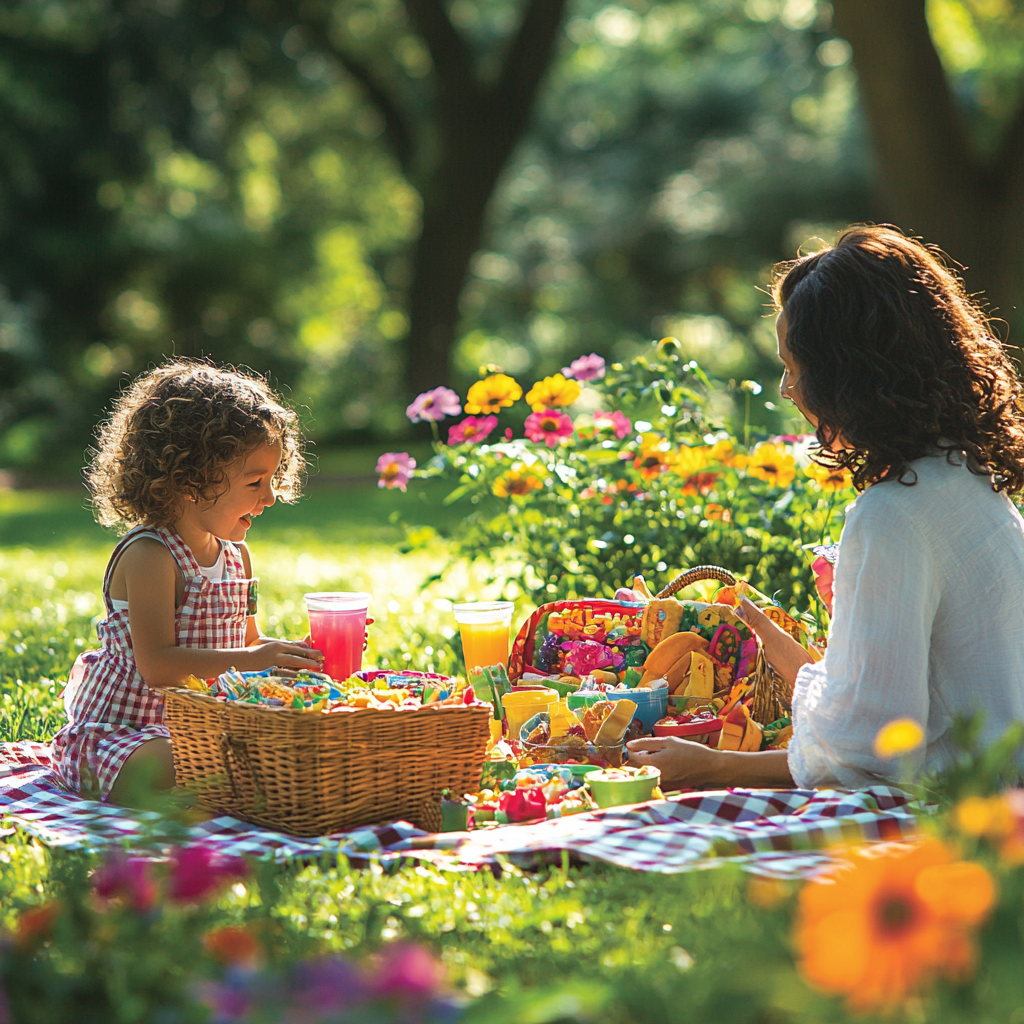 Sunny Adventures: A Mother-Child Picnic In The Park Diamonded Painting Kits