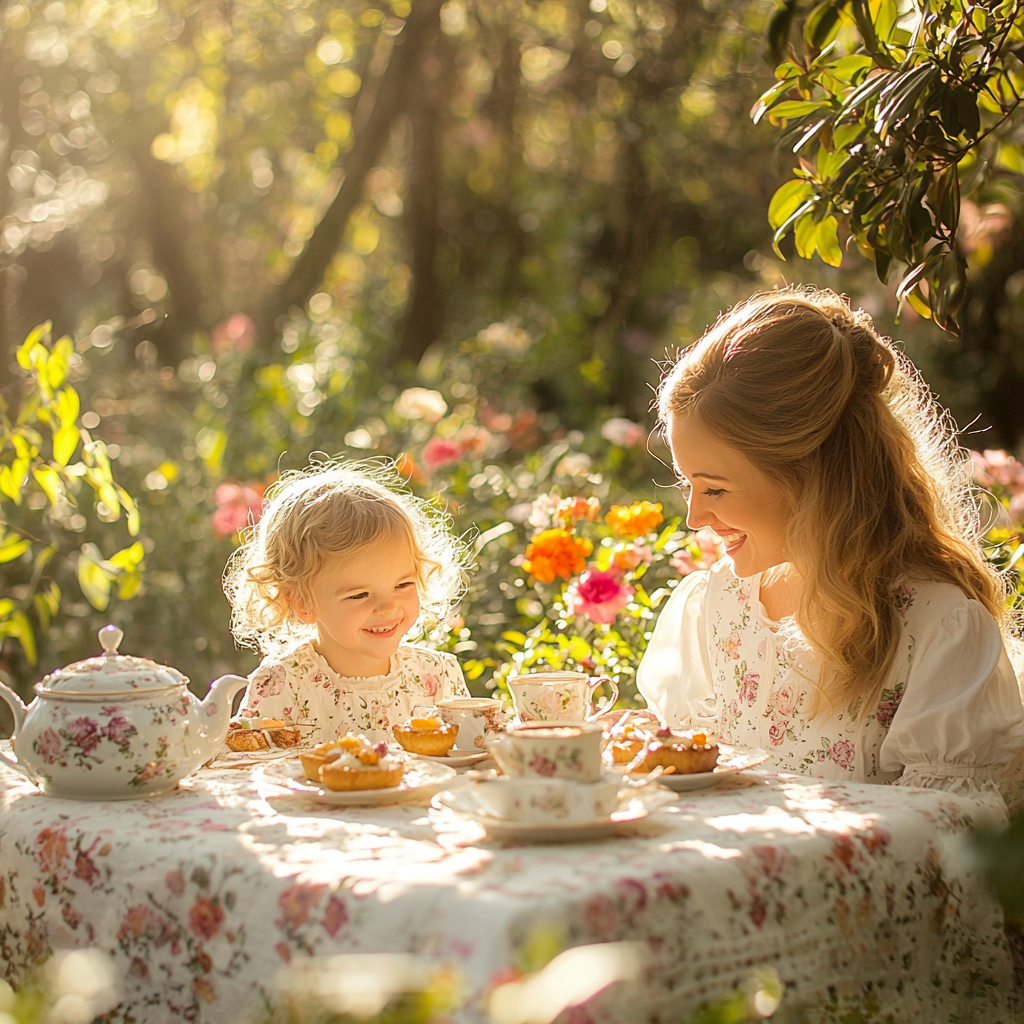 Harmony In Nature: A Garden Tea Party For Two Paint By Color