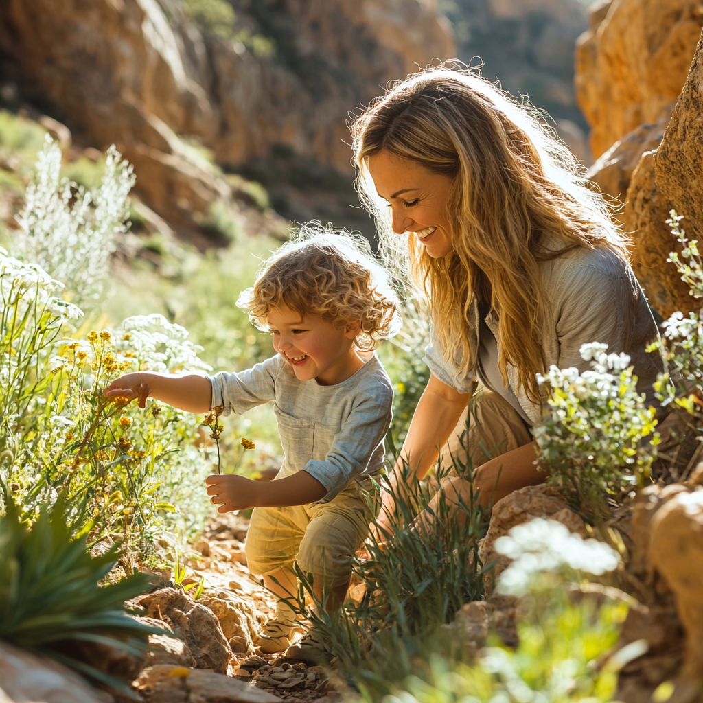 Exploring New Heights: A Mother-Child Adventure Day Paint By Diamond