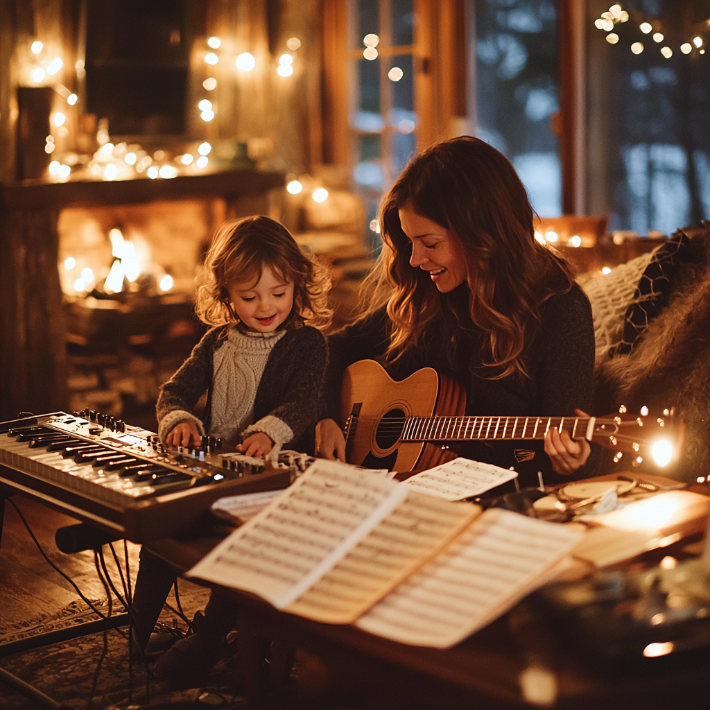 Heartfelt Harmony: A Musical Evening Together Paint By Color