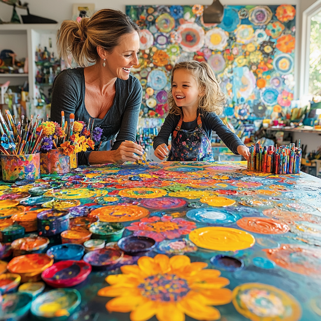 Mom's Canvas: A Collaborative Art Project Paint By Diamond