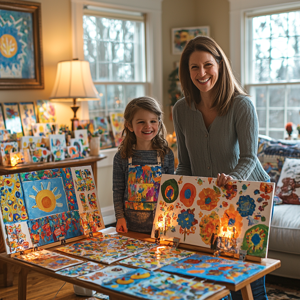 Joyful Memories: A Family Art Gallery Day Paint By Color