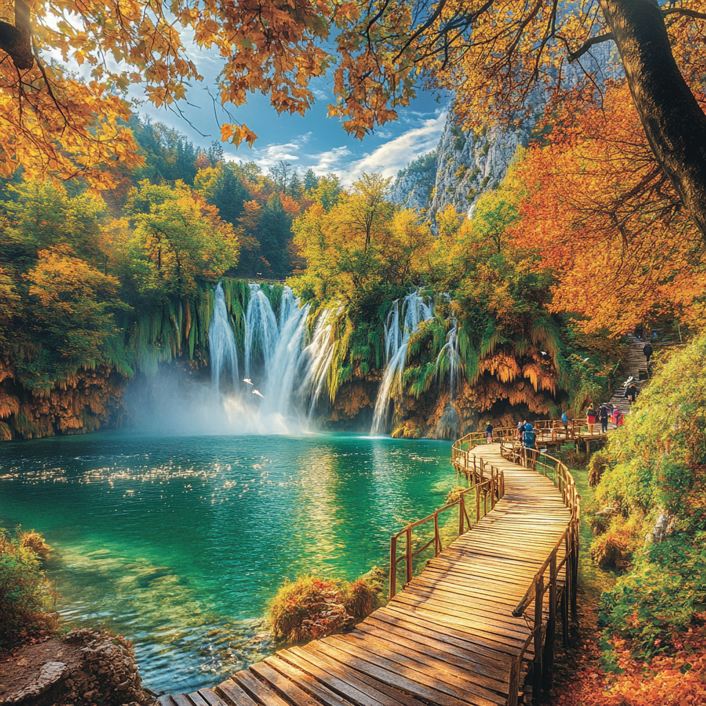 Plitvice Lakes Cascade diamonded painting kits