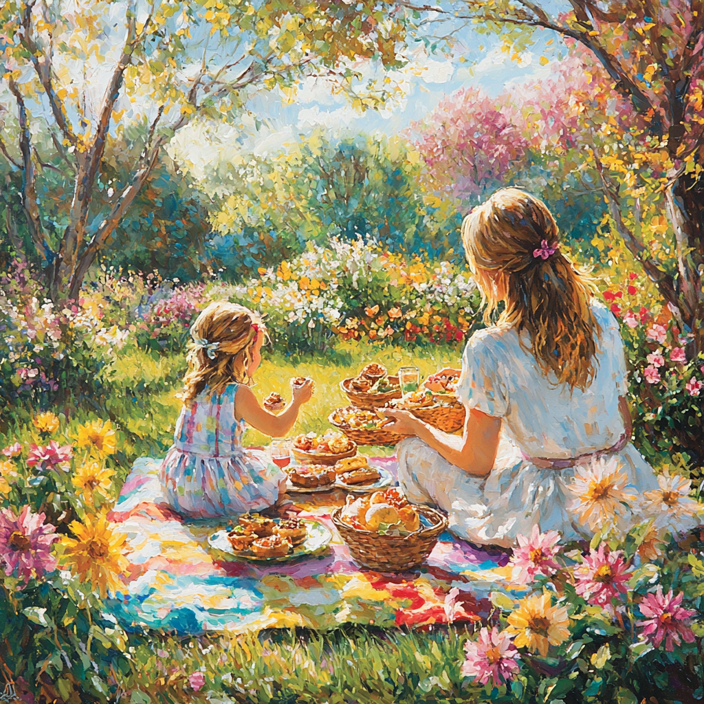 Moments Of Delight: A Family Garden Picnic Paint By Diamonds Kits