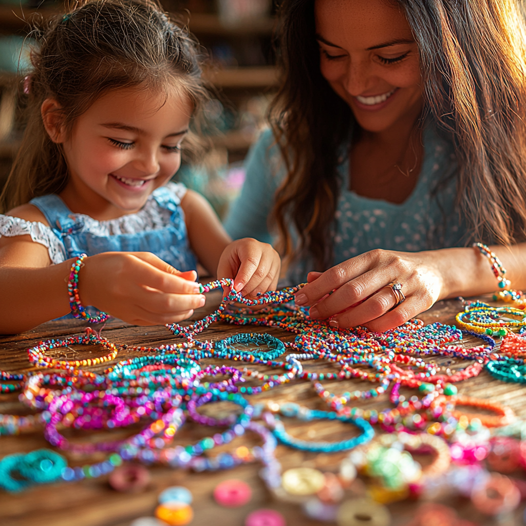Handcrafted Love: Making Friendship Bracelets Together Paint By Diamond